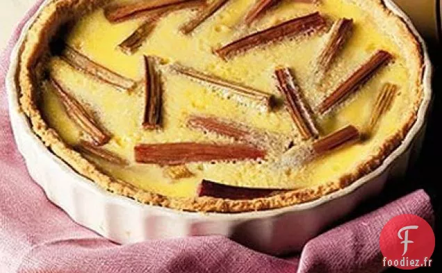 Tarte à la crème à la rhubarbe