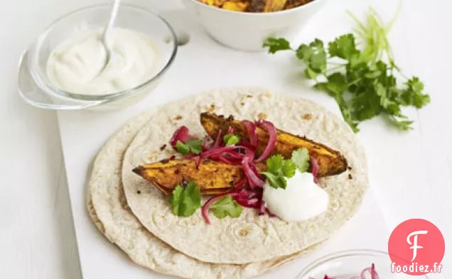 Wraps de pommes de terre indiennes épicées