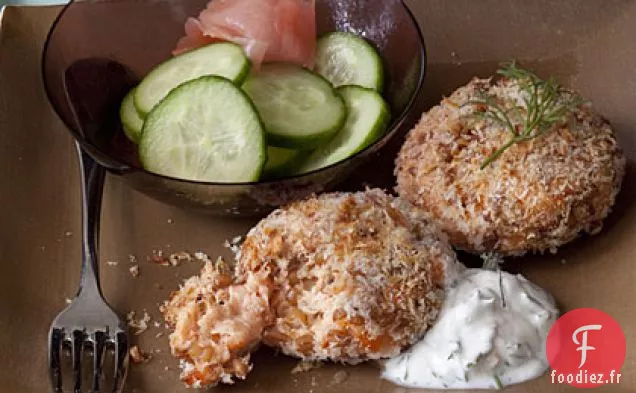 Gâteaux au Saumon à la Sauce à l'Aneth