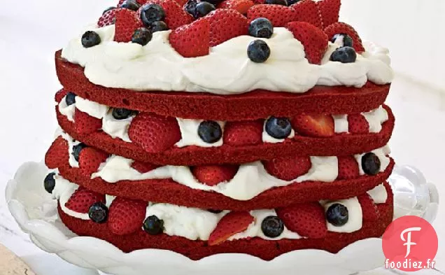 Gâteau Rouge, Blanc et Bleu