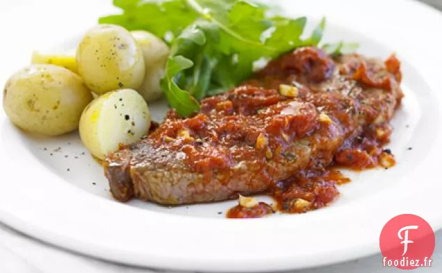 Steaks de surlonge à la sauce pizzaiola
