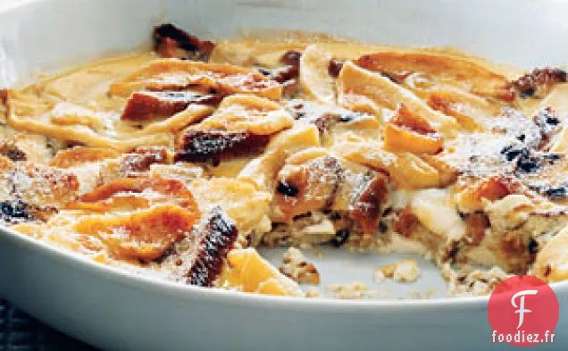 Pouding au Pain aux Pommes Et aux Raisins