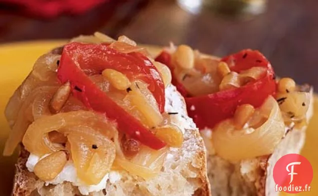 Relish au Poivron et à l'Oignon avec des Pignons de Pin