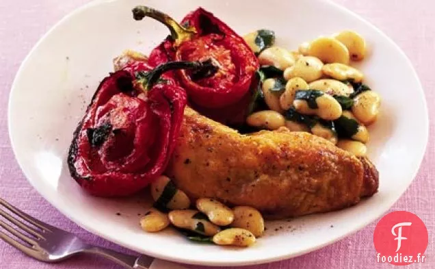 Poulet d'été à une casserole