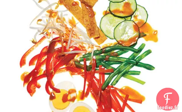 Salade de Légumes Indonésienne avec Vinaigrette aux Arachides