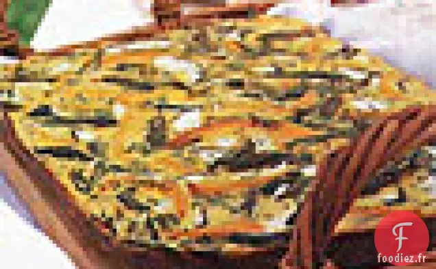 Frittata aux Asperges Cuites au Four et au Poivron Jaune