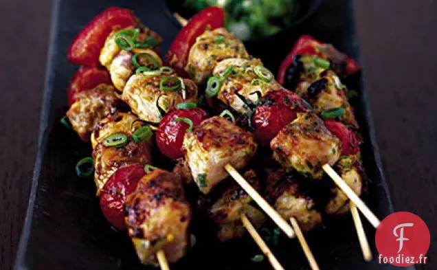 Brochettes de poulet épicées