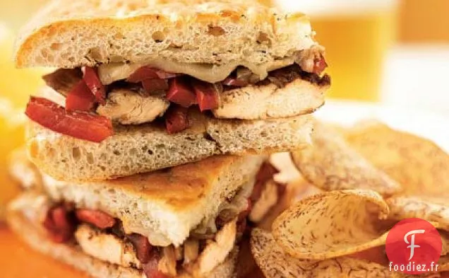 Sandwichs au Poulet et aux Poivrons Glacés au Balsamique