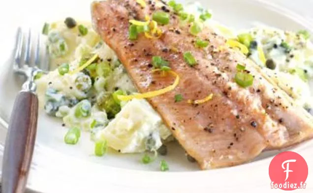 Truite à la salade de pommes de terre crémeuse