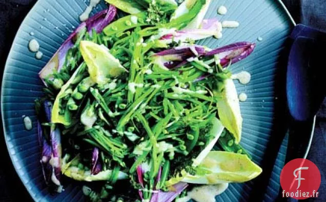 Endives et Petits Pois avec Vinaigrette au Parmesan