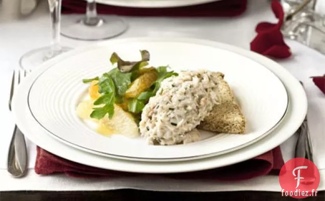 Salade de crabe et d'agrumes avec vinaigrette au Chardonnay