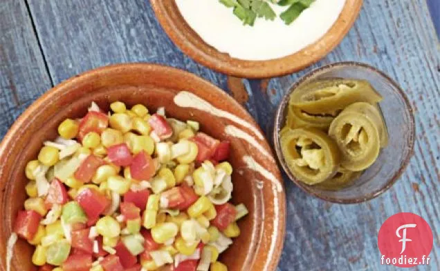 Salsa croustillante au maïs et au poivre