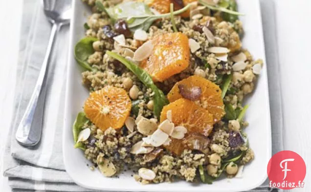 Salade de boulgour, dattes et clémentines