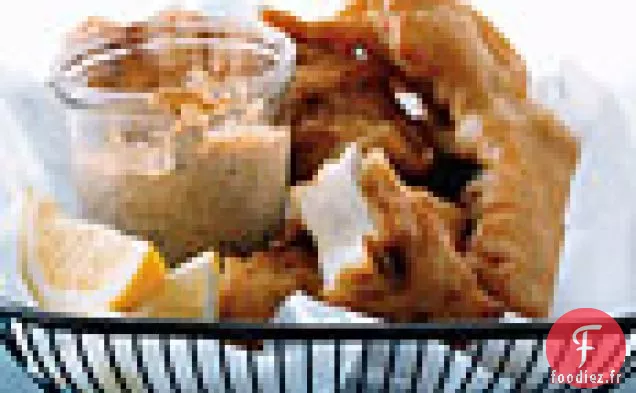 Poisson Battu à la Bière avec Mayonnaise au Paprika Fumé