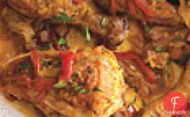 Poulet aux Poivrons, Jambon Fumé et Paprika