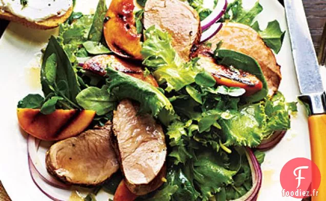 Salade de Filet de Porc et Nectarines Grillées