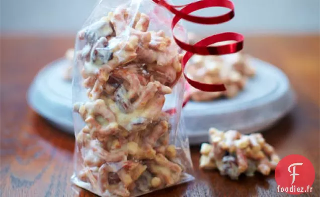 Bouchées de bretzel au chocolat blanc