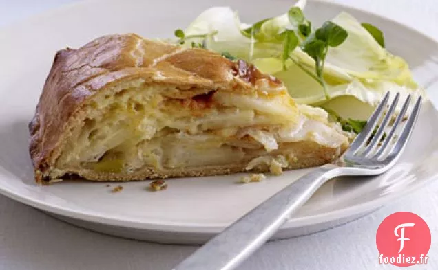 Tarte au fromage, à l'oignon et aux pommes de terre