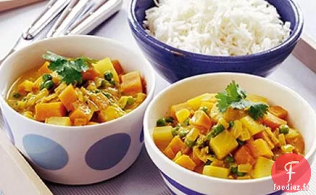Curry de patates douces et pois