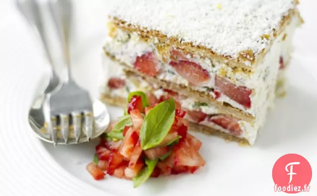 Millefeuille fraise & chocolat blanc