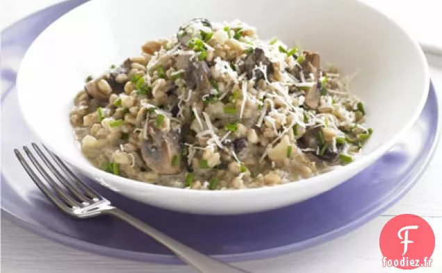 Risotto à l'épeautre et aux champignons sauvages