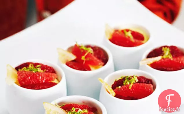 Crème au Miel aux Oranges Sanguines et Citron Confit