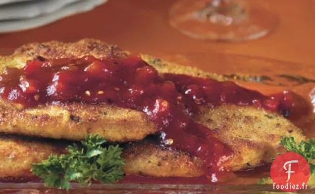 Poulet Pané À La Sauce Au Poivron Rouge Doux et Épicé