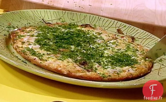 Tarte aux Poivrons Rouges Rôtis et aux Œufs de Pommes de Terre