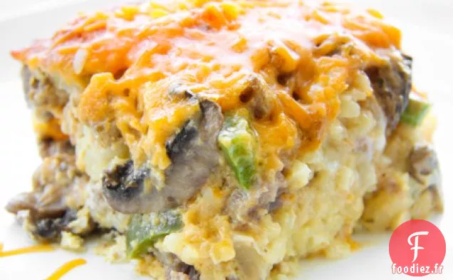 Casserole de Petit-déjeuner aux Saucisses et Légumes