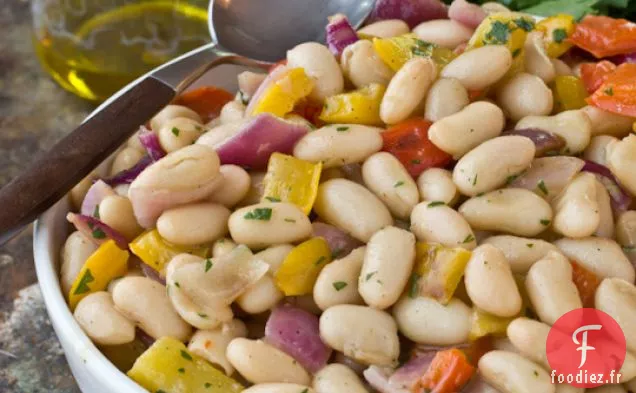 Salade de Haricots Blancs et Légumes Rôtis