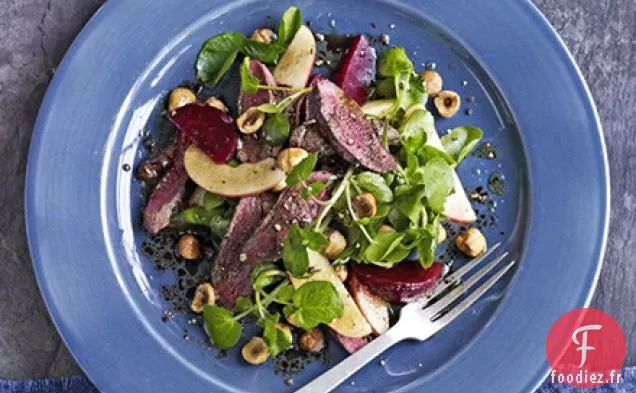 Salade de pigeons et betteraves