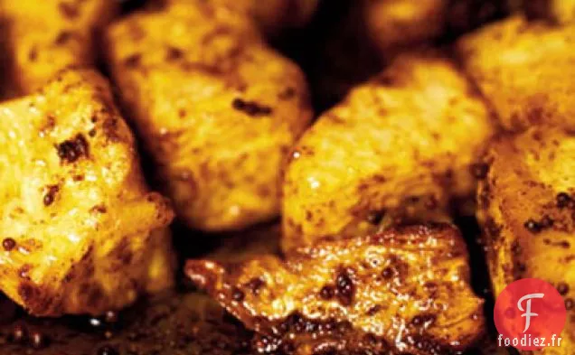 Morceaux de céleri-rave rôtis au curry