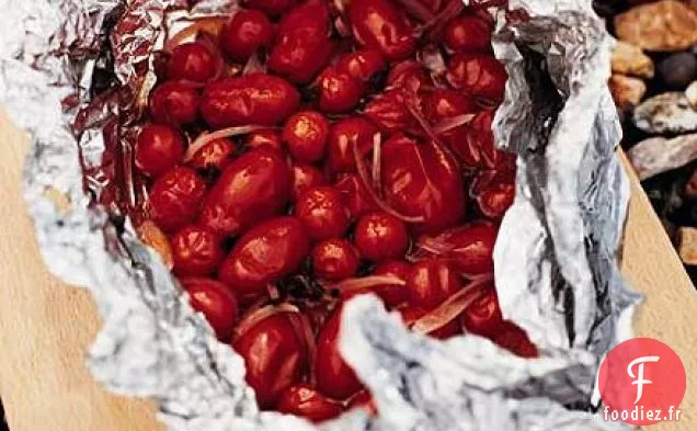 Tomates rôties et oignons rouges