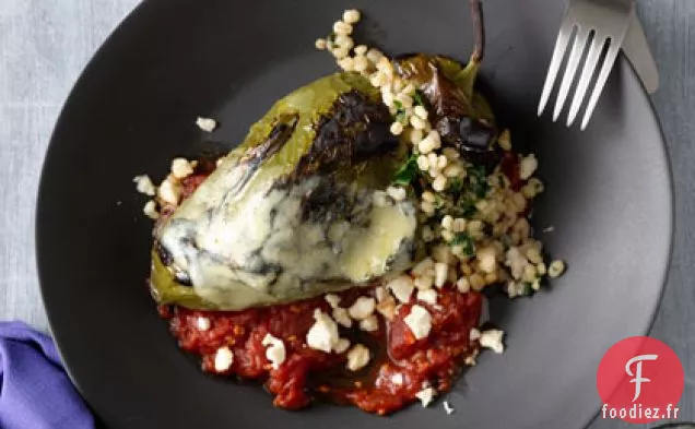 Poblanos Farcis à l'Orge