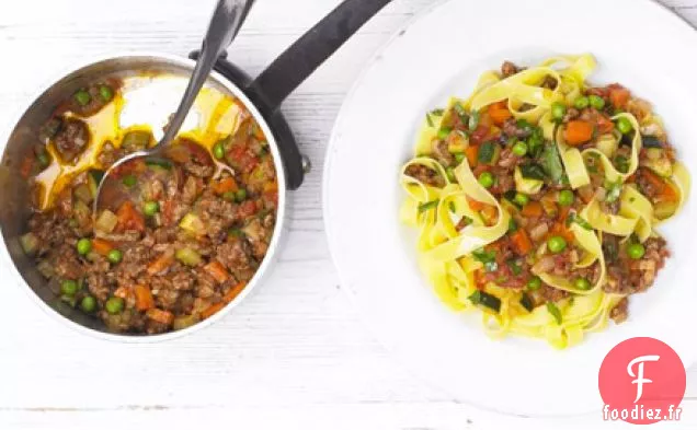 Plus de légumes, moins de viande Bolognaise d'été