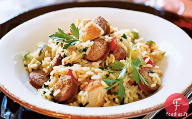 Jambalaya au Poulet et aux Saucisses