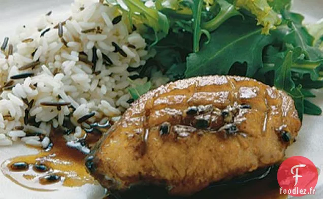 Canard à la sauce orientale aux fruits de la passion et à l'orange