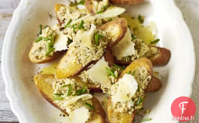 Crostini d'artichauts et ciboulette
