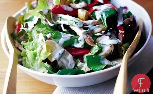 Salade de poulet rôti et pommes de terre neuves