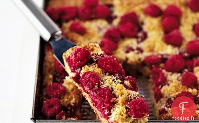 Traybake aux framboises et amandes