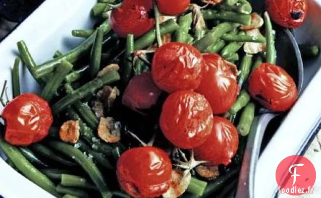 Haricots verts aux tomates grillées