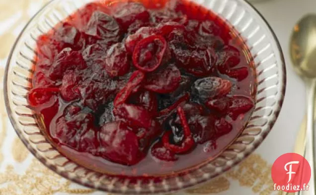 Sauce aux canneberges au piment