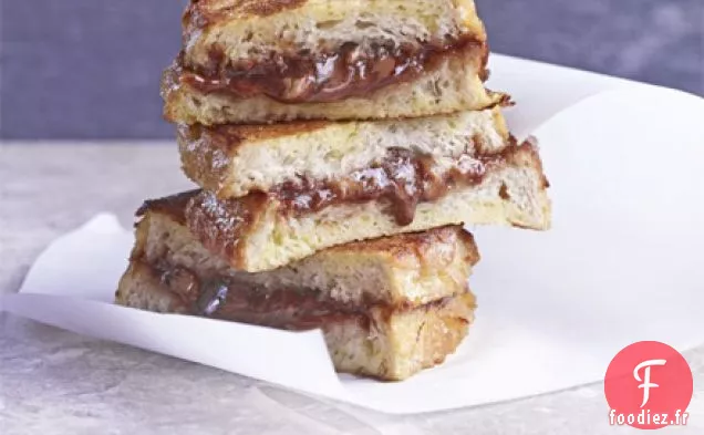 Pain perdu au chocolat et à la banane