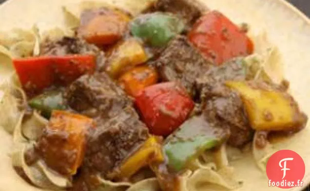 Pointes De Surlonge En Croûte De Fenouil Avec Poivrons