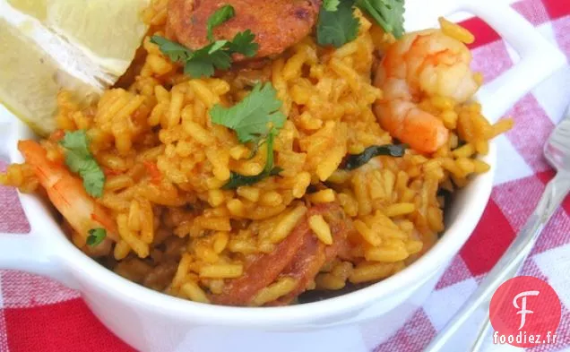 Riz au Chorizo et Crevettes (Arroz con Chorizo Y Camarones)