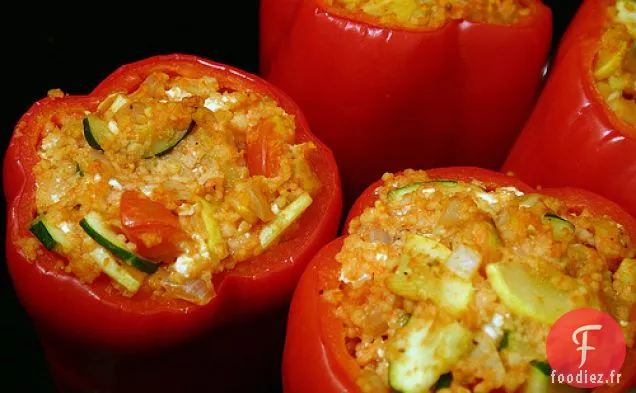 Couscous Et Poivrons farcis à La Feta