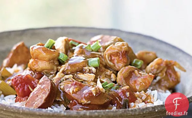 Ragoût de Crevettes et de Saucisses