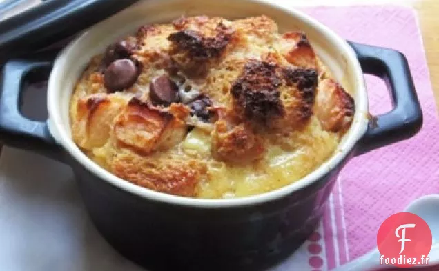 Pouding au Pain aux Pommes Et au Chocolat