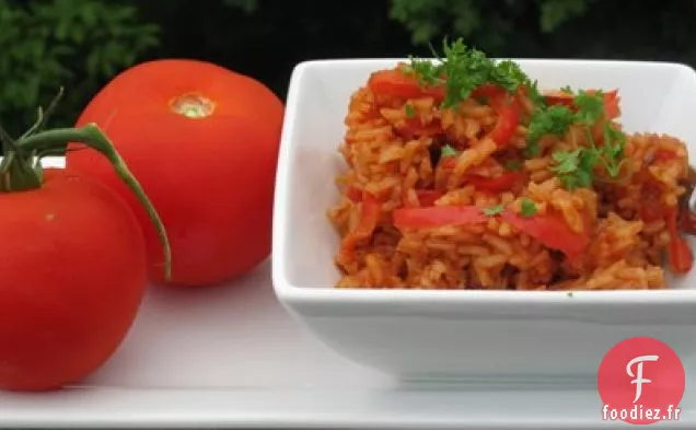 Riz aux Tomates et Poivrons Rouges (Arroz con Tomate y Pimentón)