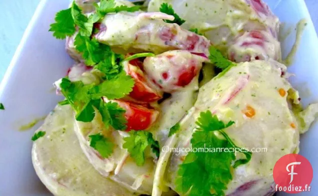 Salade de Pommes de Terre avec Vinaigrette à l'Avocat